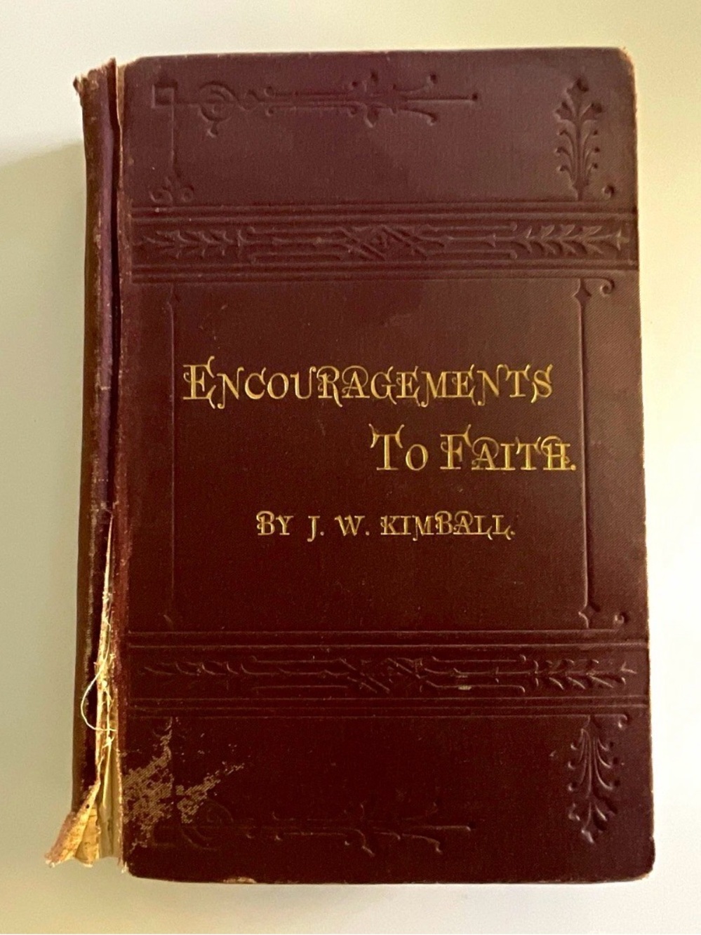 Encouragements to Faith JW Kimball from late 1800s.